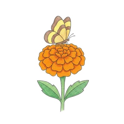 Marigold Wing Rest, colored example
