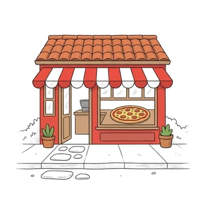 Pizzeria Window, colored example