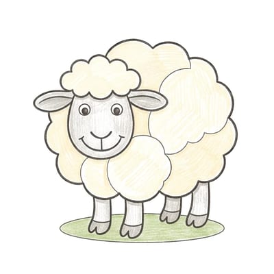 Sheep Wool Curl, colored example