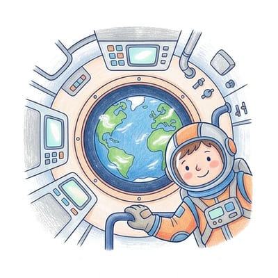 Space Station Window, colored example