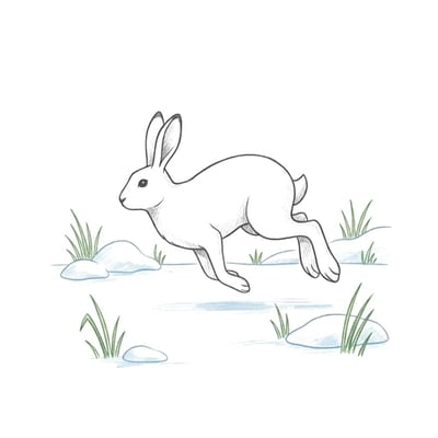 Arctic Hare Hop, colored example