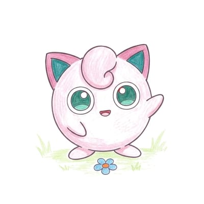 Jigglypuff Song Pose, colored example