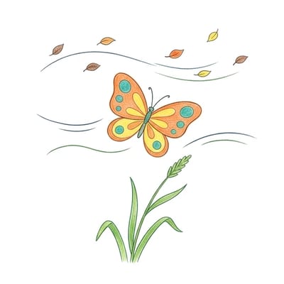 Butterfly Wind Dance, colored example