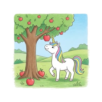 Unicorn Orchard Visit, colored example