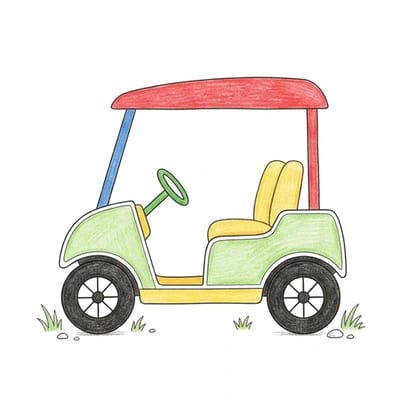 Golf Cart View, colored example