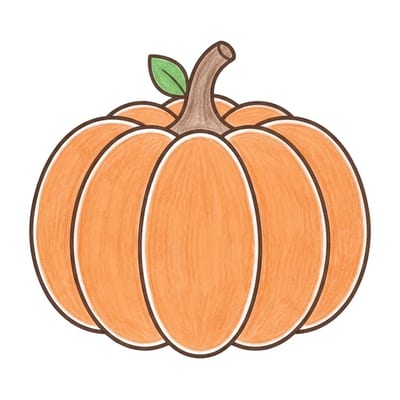 Round Garden Pumpkin, colored example