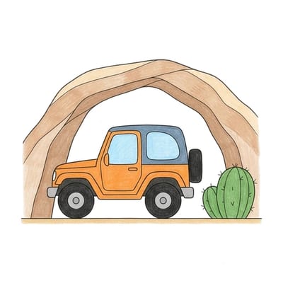 Jeep Desert Arch, colored example