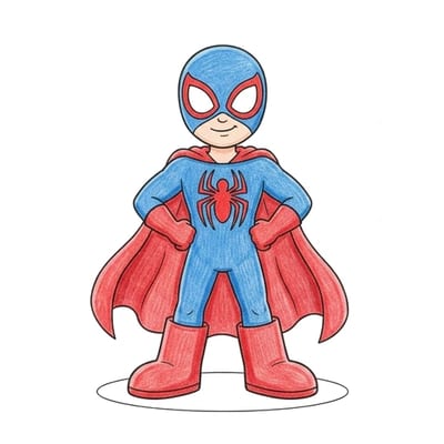 Hero Power Stance, colored example