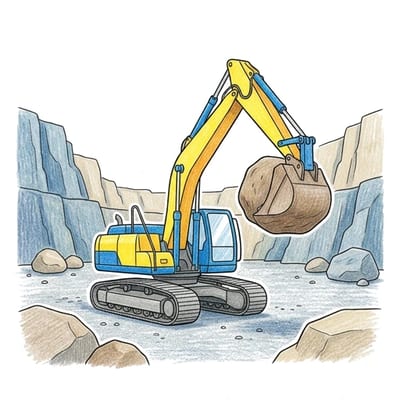 Quarry Boulder Scoop, colored example