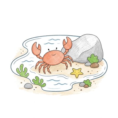 Crab Tide Pool Search, colored example