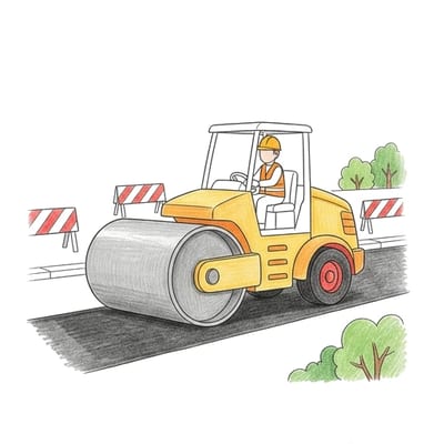 Road Roller Finish, colored example