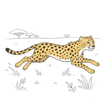 Cheetah Meadow Sprint, colored example