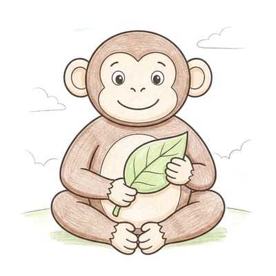Monkey Leaf Snack, colored example