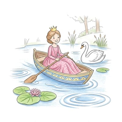 Princess Swan Boat, colored example