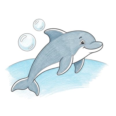 Dolphin Calm Float, colored example