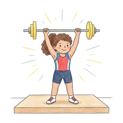 Olympic Weightlifter Lift, colored example