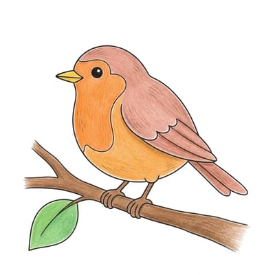 Robin Garden Perch, colored example