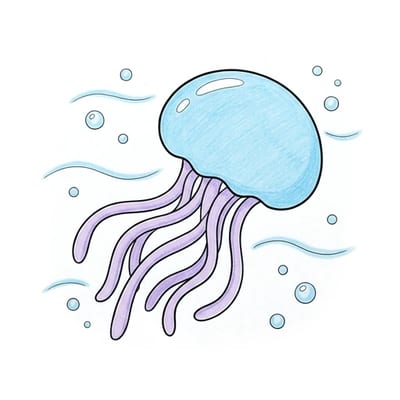 Jellyfish Ocean Drift, colored example