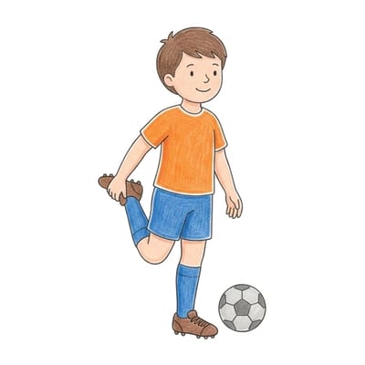 Soccer Warm Up, colored example