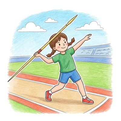 Javelin Flight, colored example