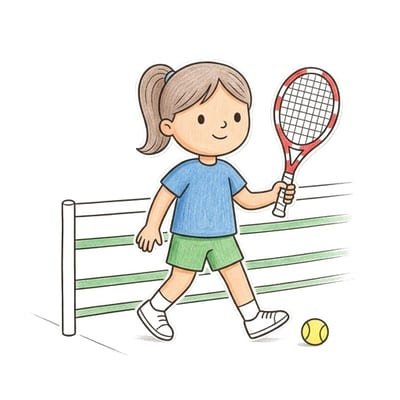 Tennis Net Step, colored example