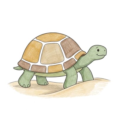 Tortoise Sand Crossing, colored example