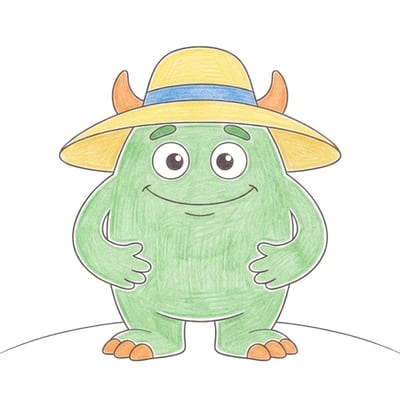 Monster Garden Hat, colored example