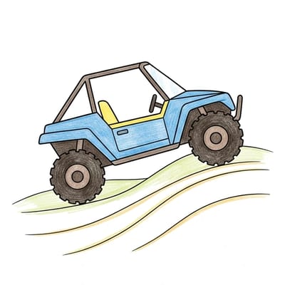 Dune Buggy Climb, colored example