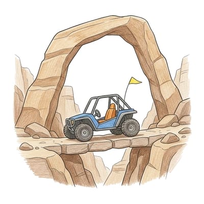 Canyon Buggy Crossing, colored example