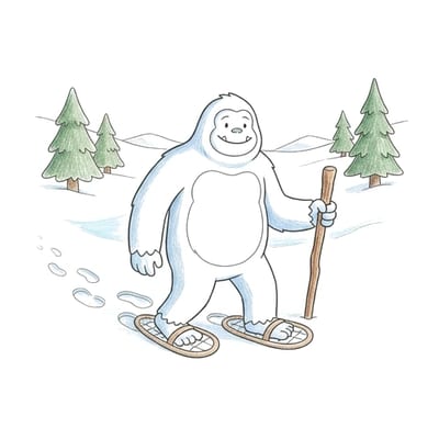 Yeti Snowshoe Trek, colored example