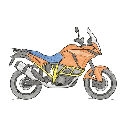 Trail Motorcycle, colored example