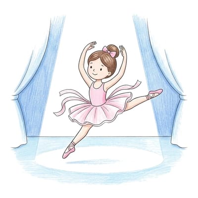 Ballet Spotlight Leap, colored example