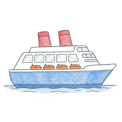 Big Cruise Ship, colored example