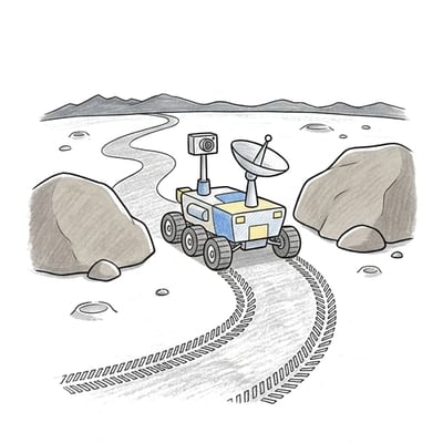 Lunar Boulder Route, colored example