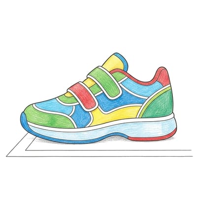 Tennis Shoe Ready, colored example