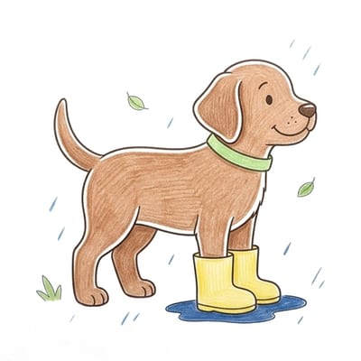 Puppy In Boots, colored example