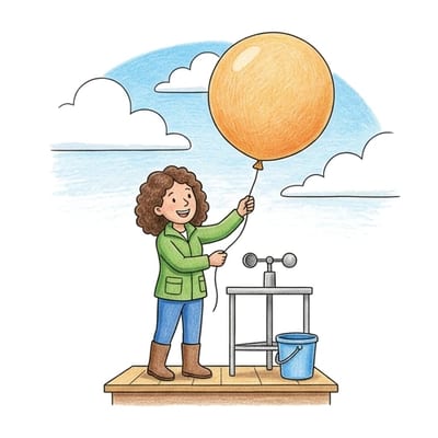 Weather Balloon Launch, colored example