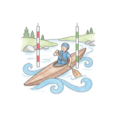 Canoe Slalom Gate, colored example