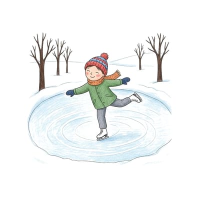 Ice Skater Spin, colored example