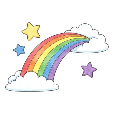 Rainbow Star Bridge, colored example