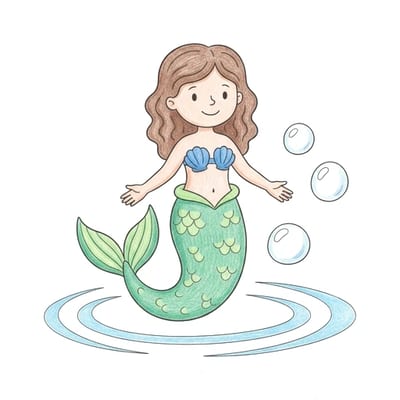 Mermaid Lagoon Float, colored example