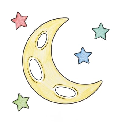 Moon Over Horizon, colored example