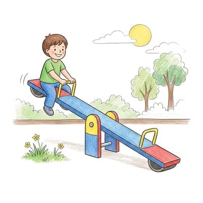 Seesaw Adventure, colored example