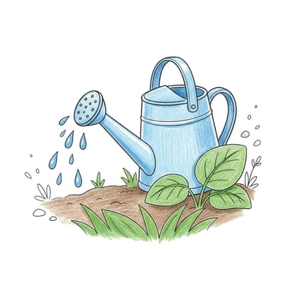 Garden Watering Can, colored example