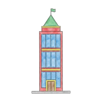 City Tower, colored example