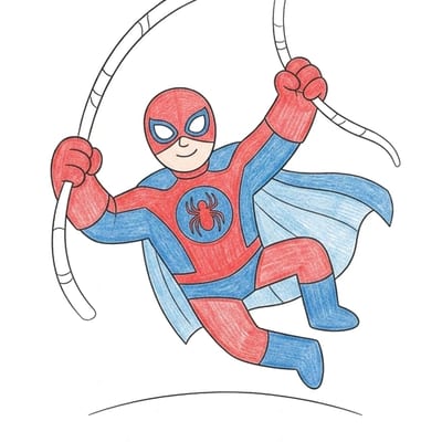 Spider Hero Webline, colored example