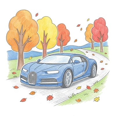 Bugatti Autumn Lane, colored example