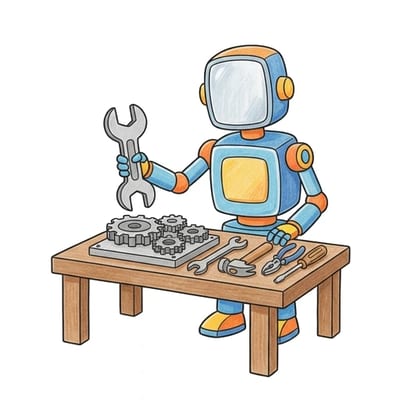 Robot Toolsmith, colored example