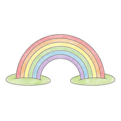 Rainbow Meadow Bridge, colored example