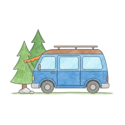 Van by Pines, colored example